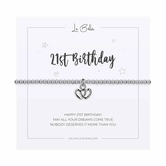 21st Birthday Sentiments Bracelet | Jewellery Gifts For Women