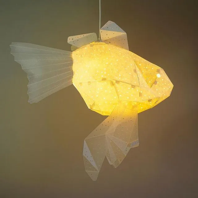 Giant Goldfish Origami Lamp - White