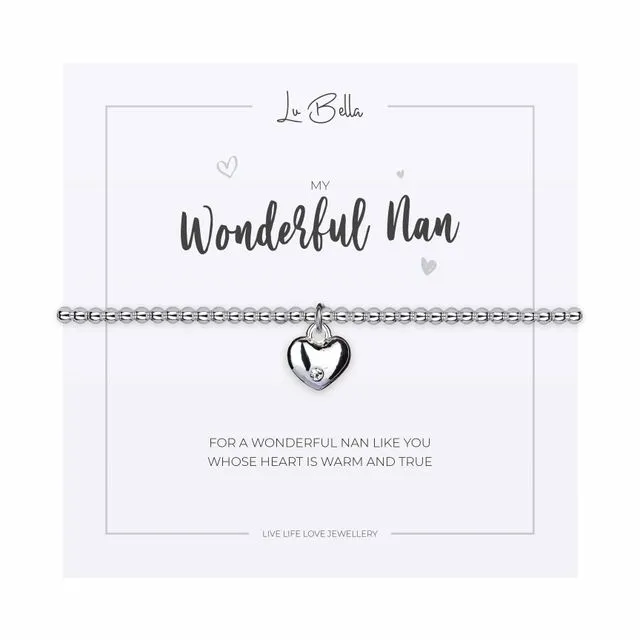 My Wonderful Nan Sentiments Bracelet | Jewellery Gifts For Women