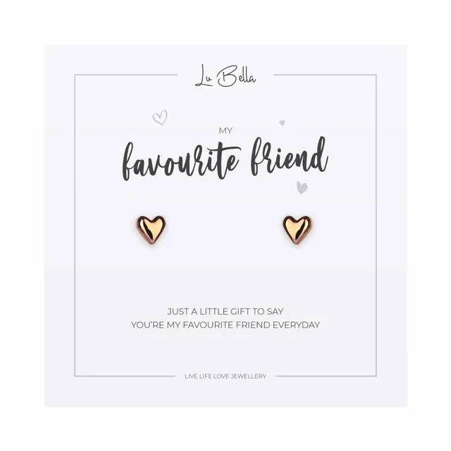 My Favourite Friend Sentiments Earrings (Rose) | Jewellery Gifts For Women