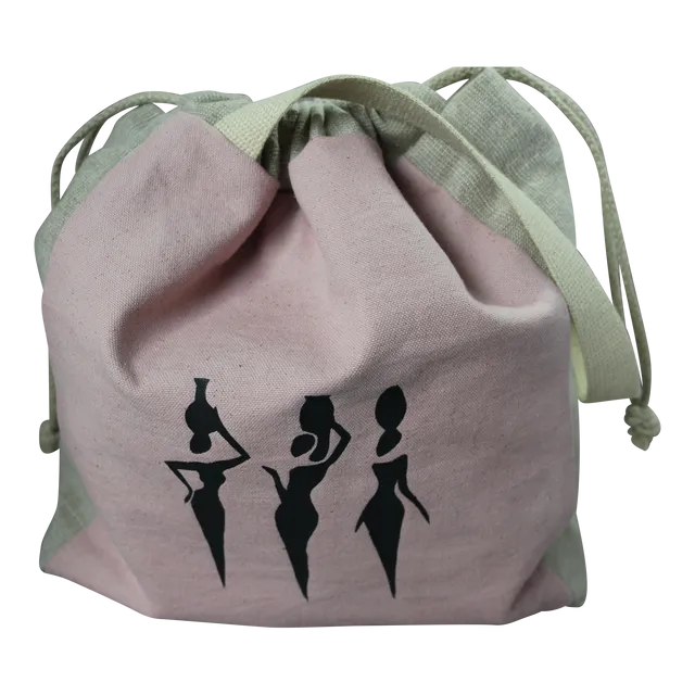 Organic Linen and Cotton Project Bag - Pink