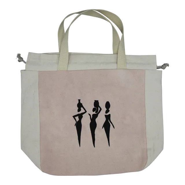 Organic Nature Dyed Cotton Project Bag - Pale Pink