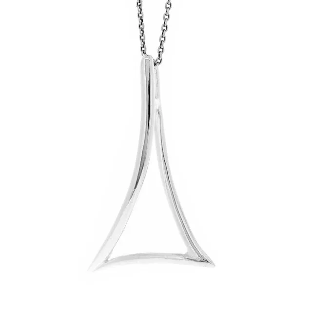 Simply Silver Abstract Triangle Pendant with 18" trace chain and Presentation Box