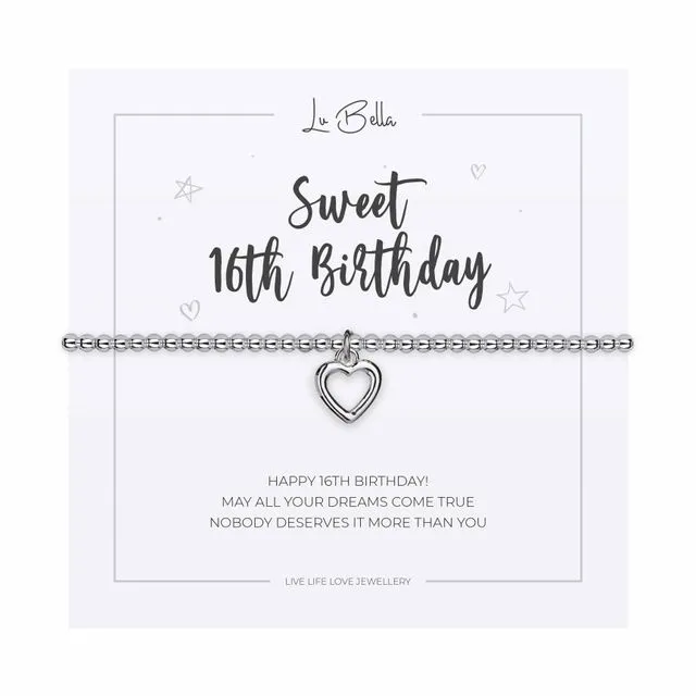 Sweet 16th Birthday Sentiments Bracelet | Jewellery Gifts For Women