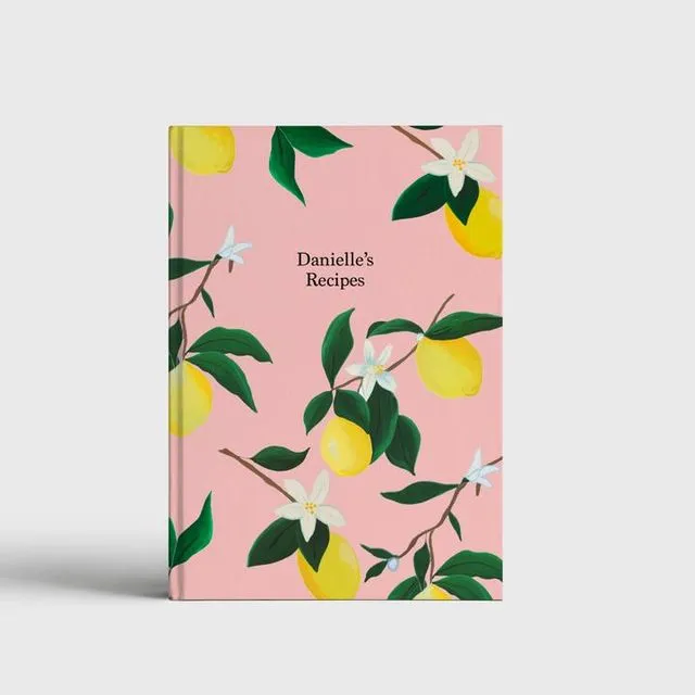 Lemon A5 Notebook in Pink, Paper Type - Plain