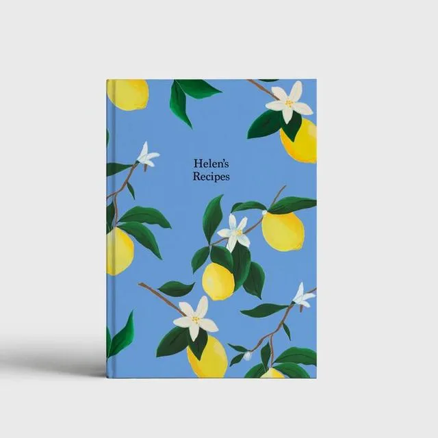 Lemon A5 Notebook in Blue, Paper Type - Plain