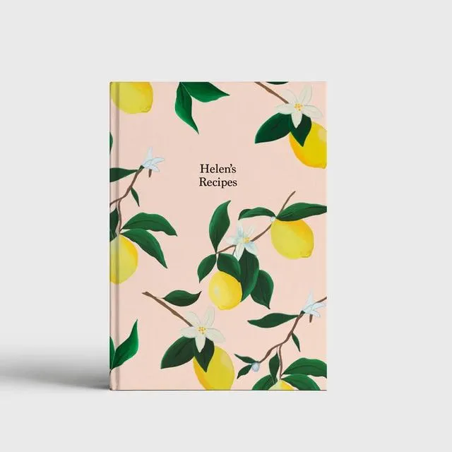 Lemon A5 Notebook in Peach, Paper Type - Plain
