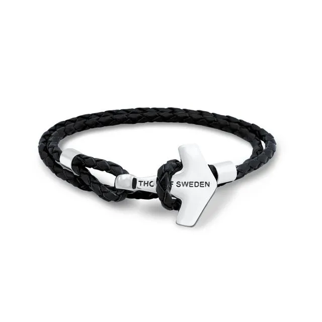 Thor – Double Black Leather & Silver