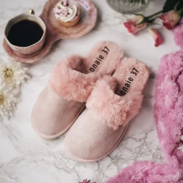 ONAIE Pink Sheepskin Slippers