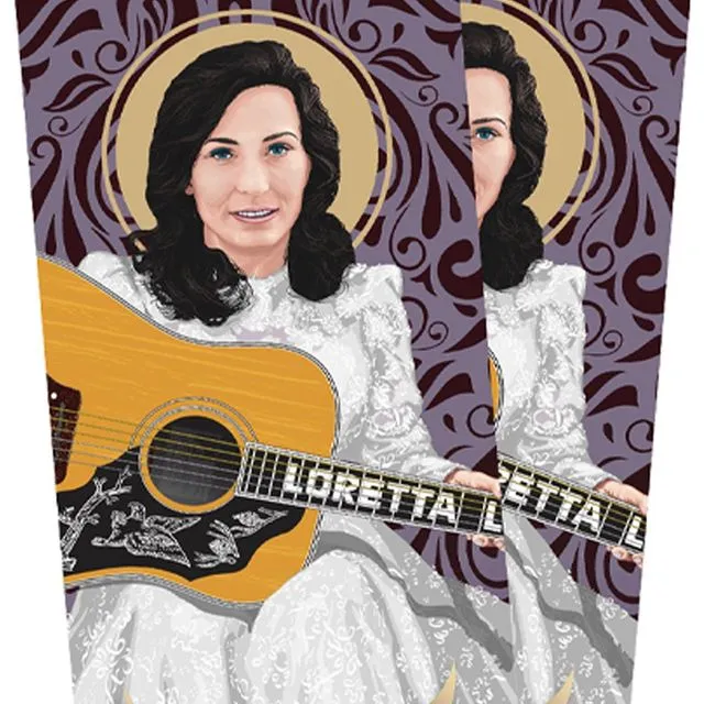 One (1) Saint Loretta Lynn Celebrity Stickers - Full Color, Vinyl, Gloss, Waterproof and Weatherproof - 3" x 7" â€“ Great for laptop, cup, wall, mirror, vehicle, car, truck