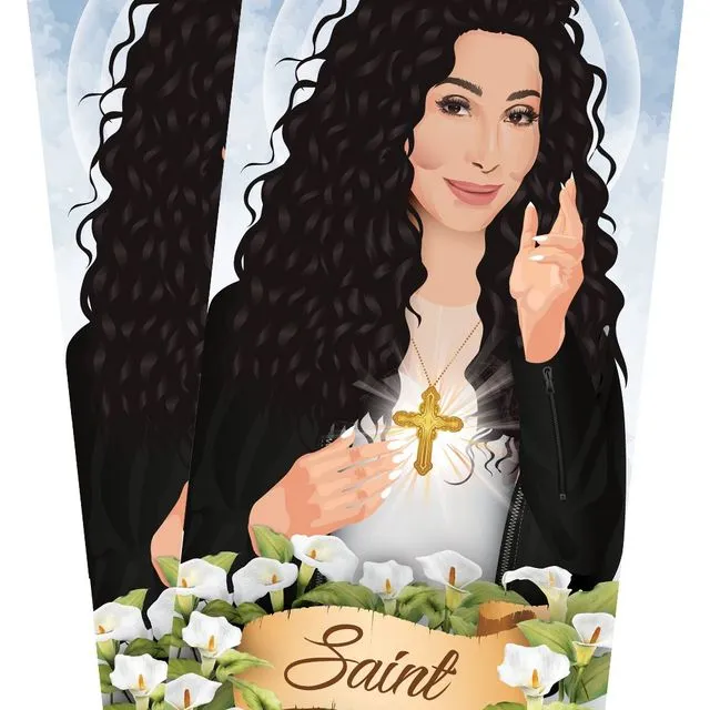 One (1) Saint Cher Celebrity Stickers - Full Color, Vinyl, Gloss, Waterproof and Weatherproof - 3" x 7" â€“ Great for laptop, cup, wall, glass, mirror, vehicle