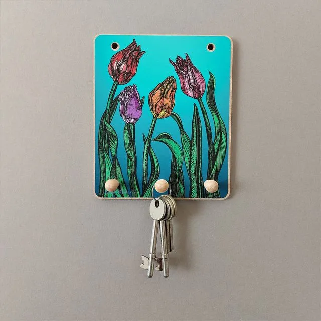 Spring Tulips Key Hook Holder/Hanger