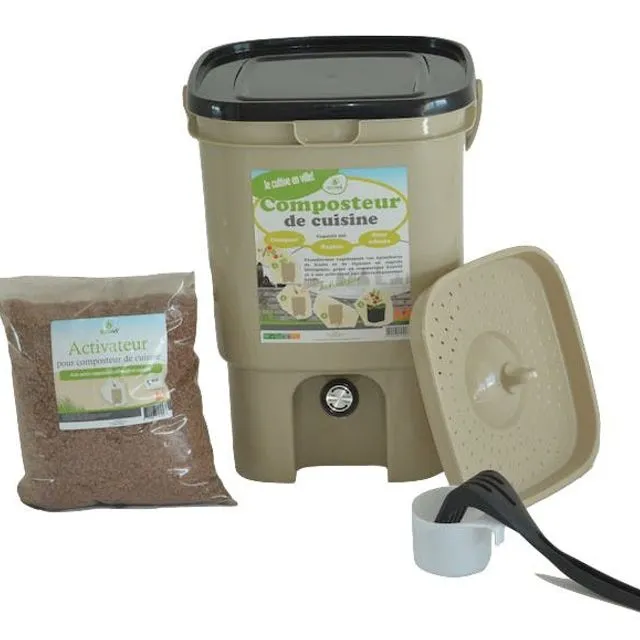 Bokashi bucket 20 Liter Ecovi® composter with activator - Brand Ecovi®