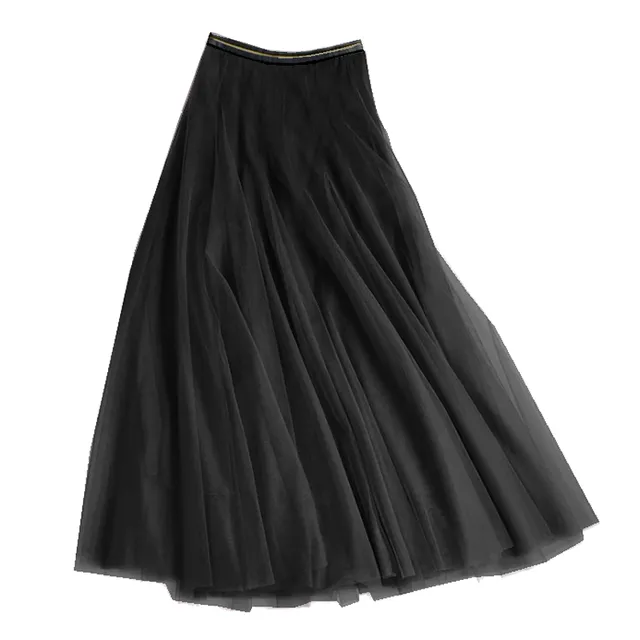 Tulle Layer Skirt in Black Size Small