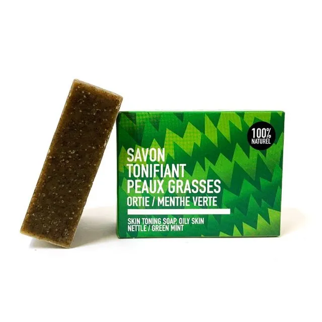 Skin Toning Soap, Oily Skin - Nettle / Green Mint - 100g