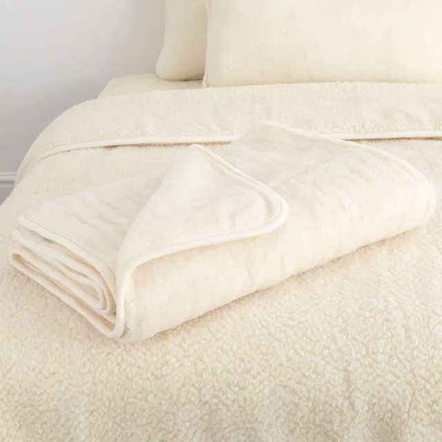 Merino Wool Blanket 220 - Natural