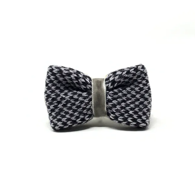 Black & Grey - Harris Design - Handmade Dog Bow Tie