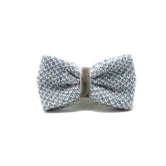 Ice Blue & Dove - Harris Design - Handmade Dog Bow Tie