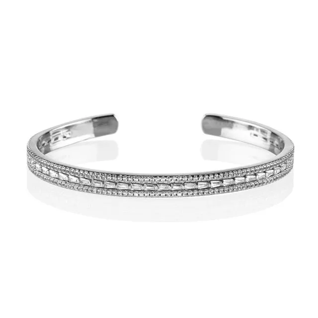 Paragon Cuff Bangle with Cubic Zirconia