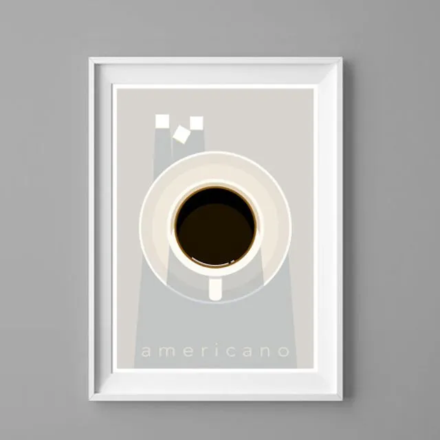 Americano Coffee Poster