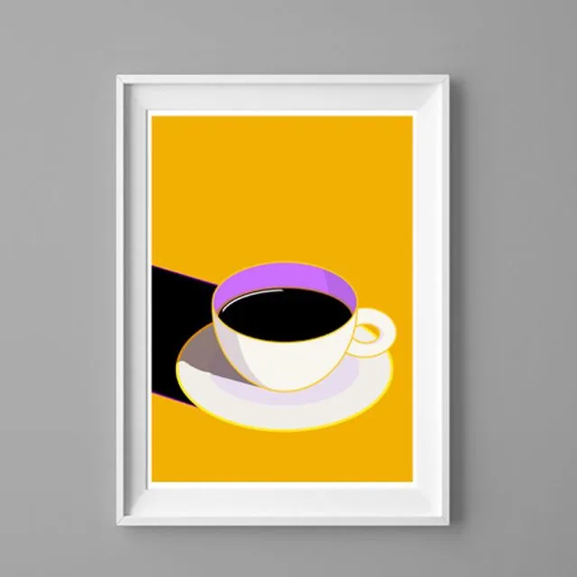 Pink Hot Coffee Poster