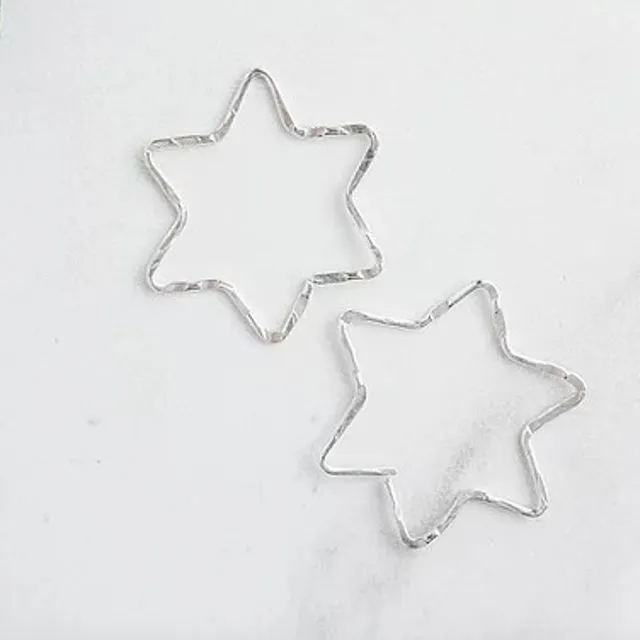 Sterling Silver Small Star Threader Earrings