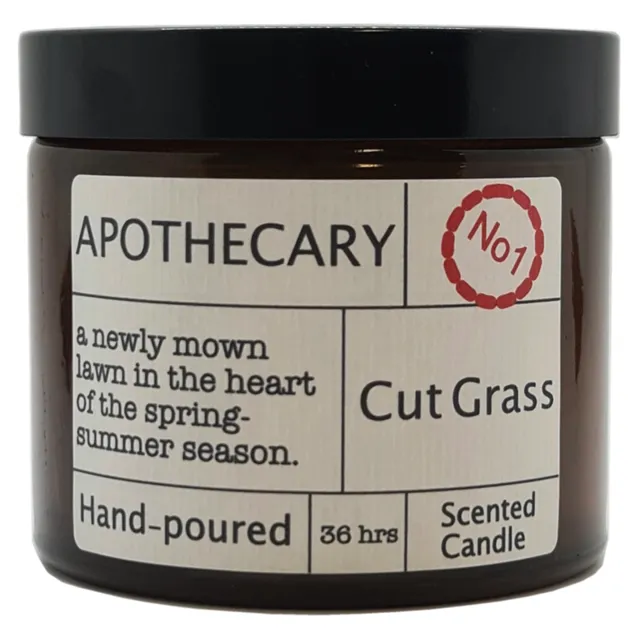 Luxury Apothecary Handmade Candle - Cut Grass - Pack 6