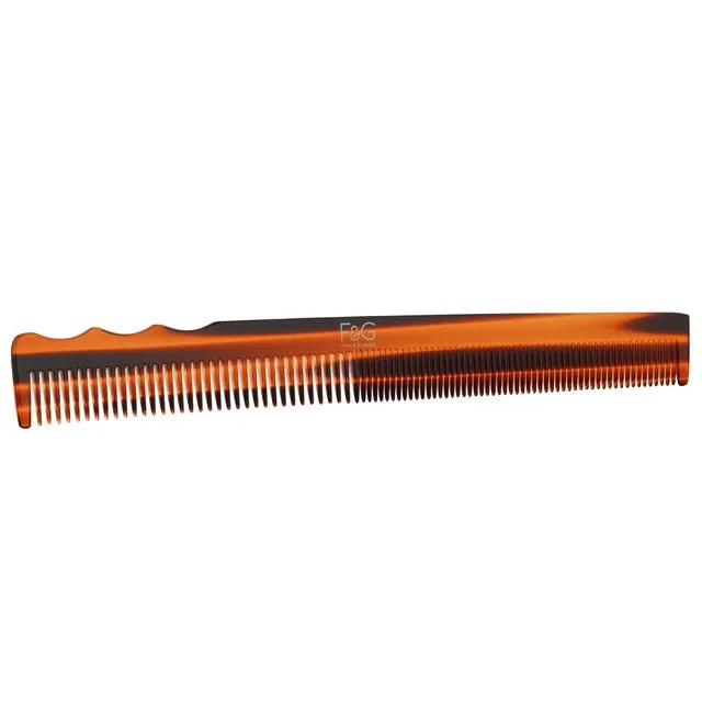 Comb Rough-Fine with grip Amber