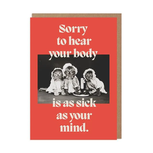 Sick Funny Get Well Greeting Card Pack of 6