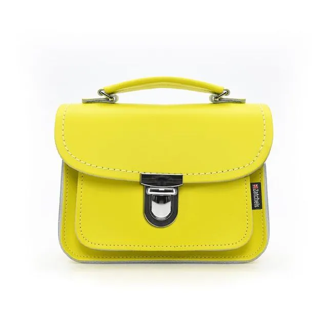 Daffodil Yellow Leather Luna Handbag