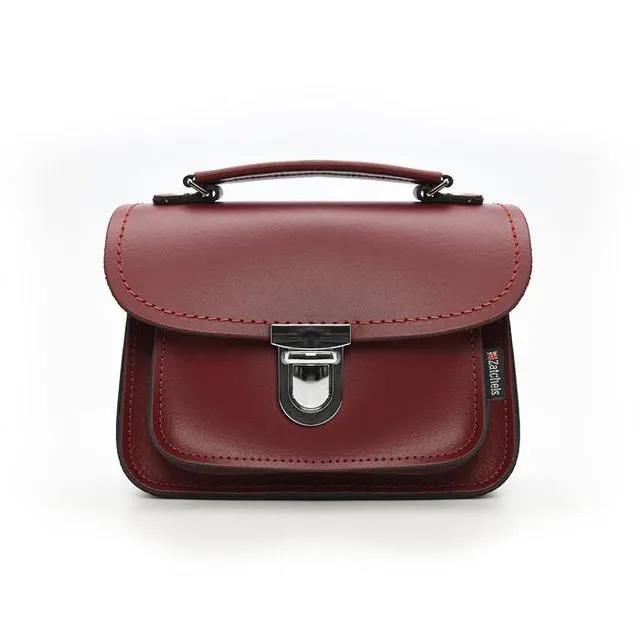 Oxblood Red Leather Luna Handbag