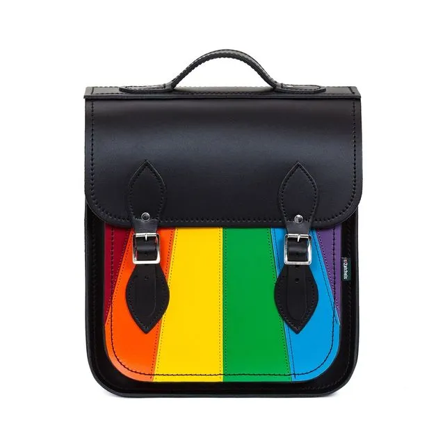 Pride rainbow Leather City Backpack Small