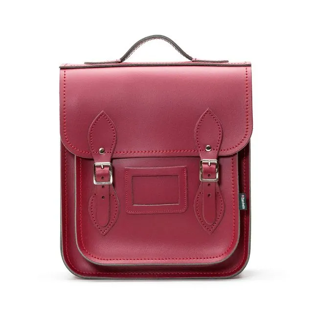 Oxblood Red Leather City Backpack Small