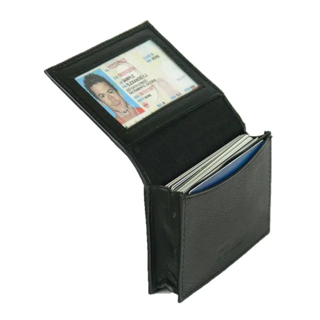 F2 Full Leather Card Case Wallet With I.D. Window