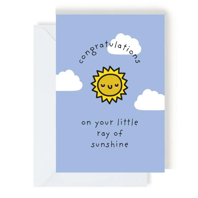 Little Ray Of Sunshine Baby Greeting Card