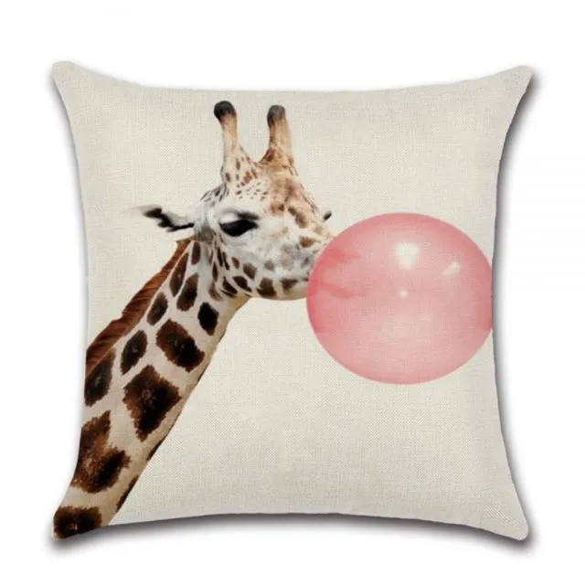 Cushion Cover Animal Party - Giraf