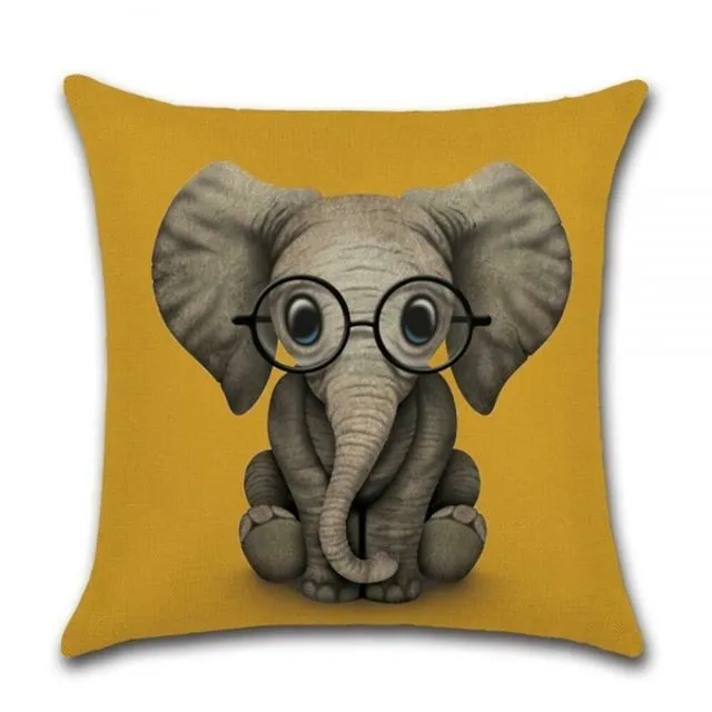 Cushion Cover Elephant - Ocher