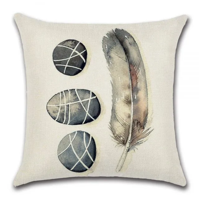 Cushion Cover Feathers - Feathers &amp; Stones