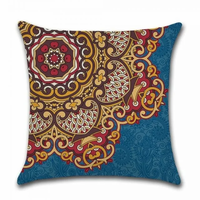 Cushion Cover Marrakech - Blue &amp; Bordeaux