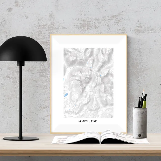 Scafell Pike topographic map