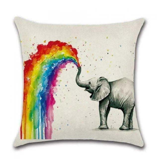 Cushion Cover Rainbow - Elephant
