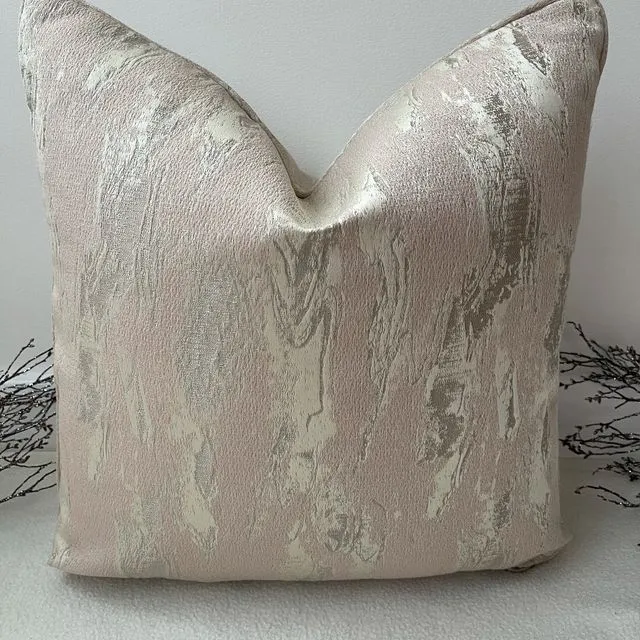 The Pink & Gold Zanella 18" Cushion/Cover Non-Piped