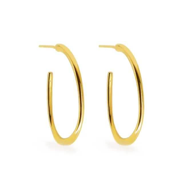 Eva gold hoop earrings