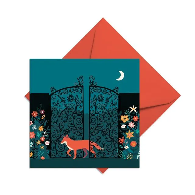Midnight Garden Fox Card - Pack of 6