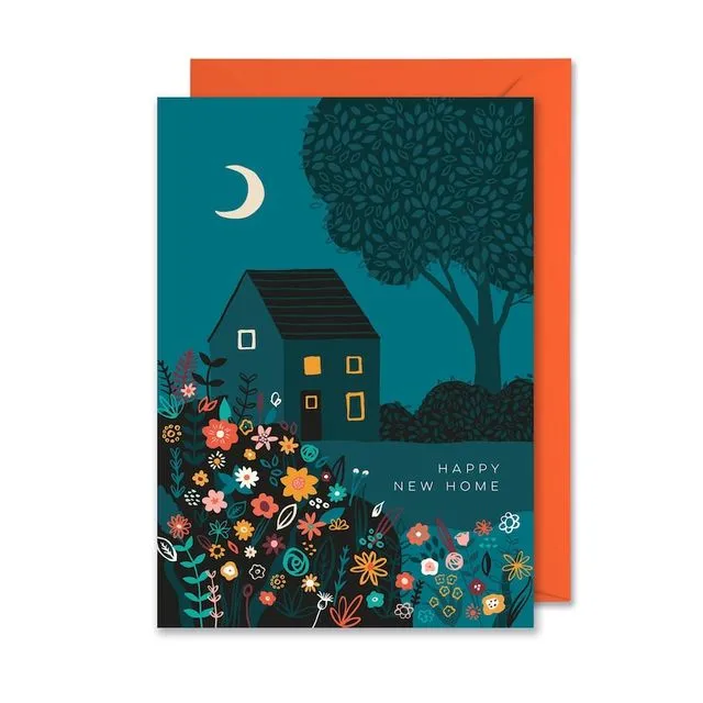 Midnight Garden A6 New Home Card - Pack of 6