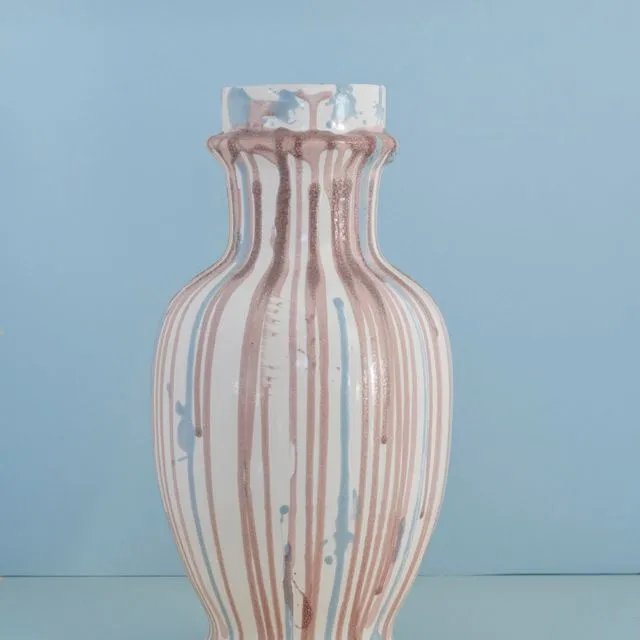 Vase decor cilinder 34 cm - Red