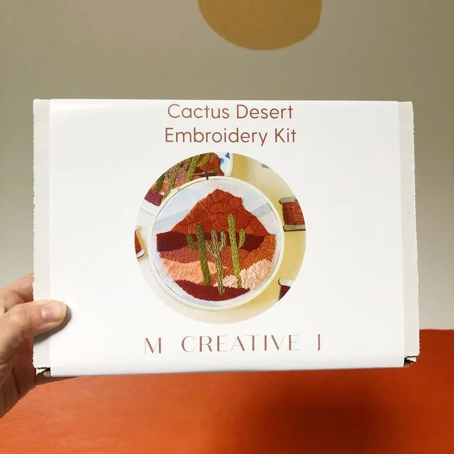 DIY Beginner Cactus Desert Embroidery Kit