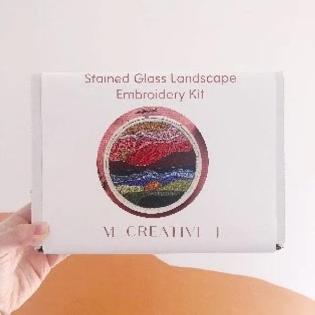 DIY Beginner Stained Glass Embroidery Kit