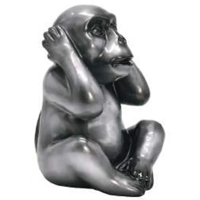 Sculpture Hear No Evil - silver