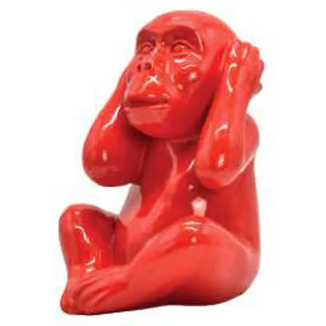Sculpture Hear No Evil - red